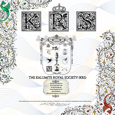 The Official Seal of the Kalumite Royal Society (KRS) - The Learned Society of the Holy Royal Imperial Sangreal Sovereignty of the Theocratic Dominion of Kalum Parish, Eheieh