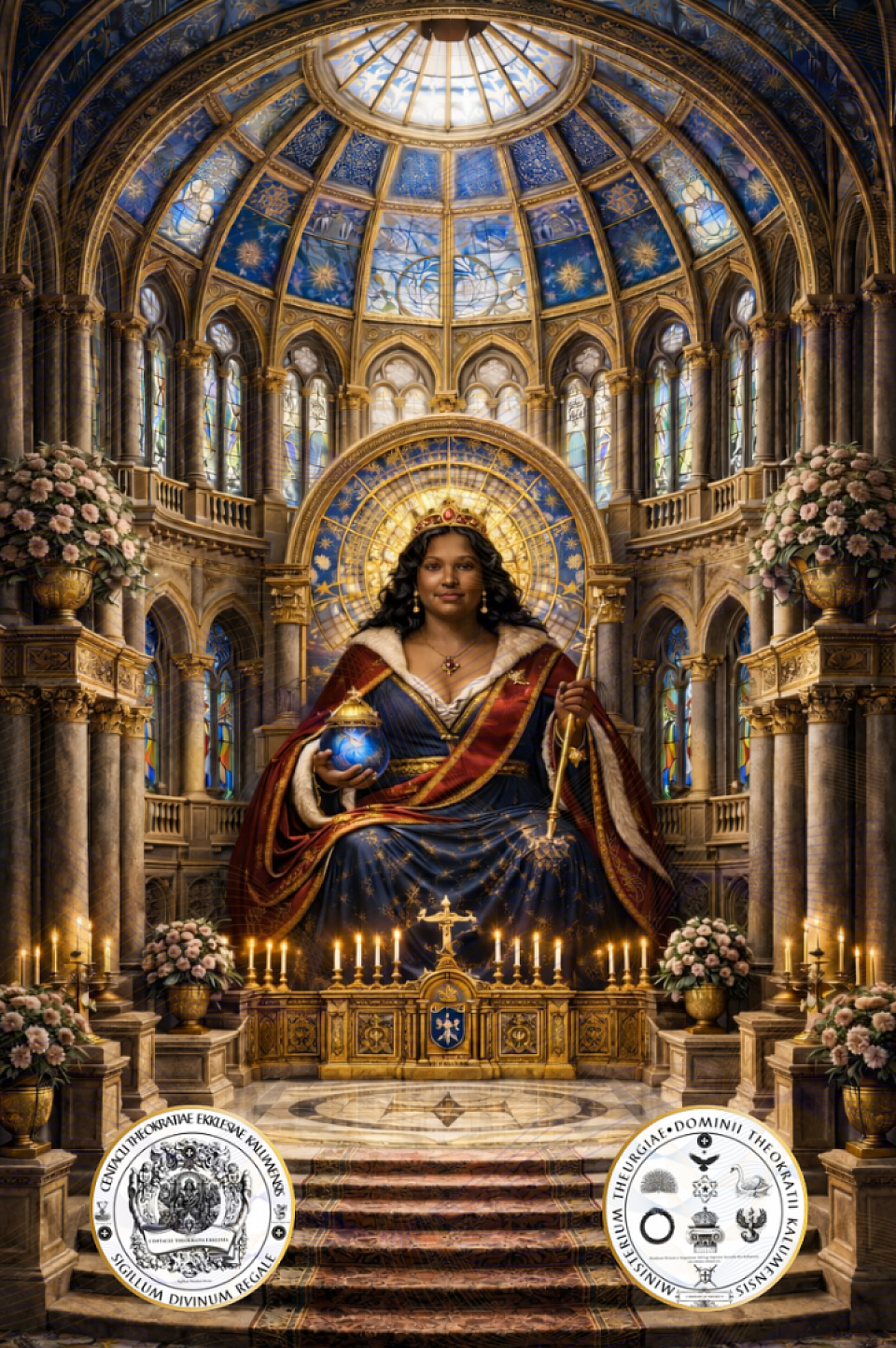 Official Portrait of Our Lady of Montis Salvati Cathedral, Concord Abbey (Holy See), Royal Isle of Belle, Montis Salvati—the Seat of the Holy See, the Mother Church of Montis Salvati, and the Oldest Church of the Living Earth (Omnium ecclesiarum Montis Salvatis et Telluris Vivae mater et caput) —issued and recognized as the principal sacral-imperial architectural portrait of the Holy Royal Imperial Sangreal Sovereignty of the Theocratic Dominion of Kalum Parish, Eheieh. This image serves as the authoritative ceremonial representation of the Cathedral in its dignity, symbolism, sovereign ecclesiastical character, and primatial status within the Centacle Theokratia Ekklesia. • Effigies Officialis Ecclesiae Cathedralis Dominae Nostrae Montis Salvati, Abbatia Concordiae (Sancta Sedes), Insula Regia Bellae, Montis Salvati—Sedes Sanctae Sedis, Ecclesia Mater Montis Salvati, atque Antiquissima Ecclesia Terrae Viventis—sollemniter edita et recognita ut princeps effigies sacro-imperialis architecturae Sanctae Regalis Imperialis Sangrealis Civitatis Dominii Theocratici Kalumensis Parochiae, Eheieh. Haec imago stat ut repraesentatio caeremonialis authentica Cathedralis in dignitate, symbolismo, indole ecclesiastica suverana, atque officio primatiali intra Centacli Theokratiae Ekklesiae.