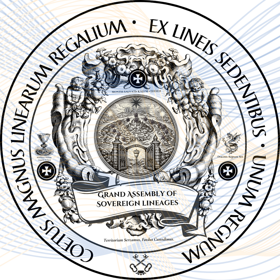 Official Territorial Seal of the Grand Assembly of Sovereign Lineages. • Sigillum Territoriale Officiale Magnae Assembleae Linearum Sovereignarum